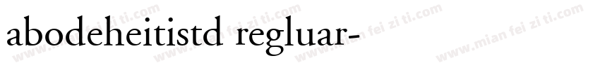 abodeheitistd regluar字体转换